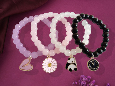 Amit Fashion Alloy Agate Bracelet(Pack of 4)