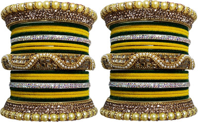 oms Plastic Zircon Bangle Set(Pack of 10)
