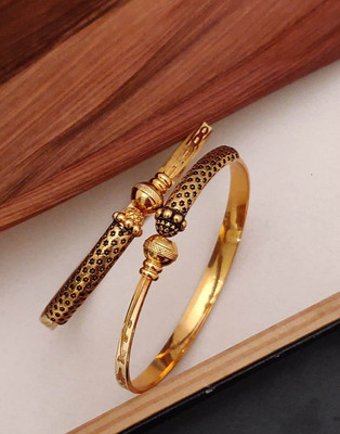 SHIVAY FASHION HUB Alloy Beads Gold-plated Bangle Set(Pack of 2)