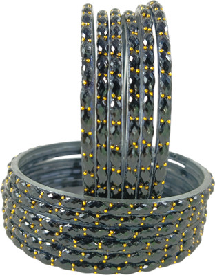 RIJB Glass Beads Bangle Set(Pack of 12)