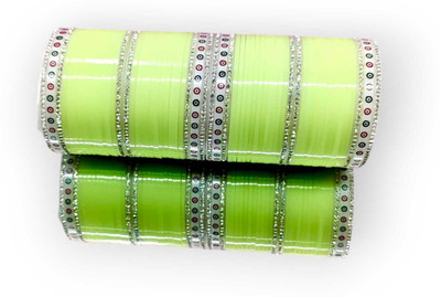 bkk Plastic Crystal Bangle Set(Pack of 10)