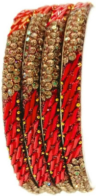 Shivaya Lac Brass Bangle(Pack of 4)