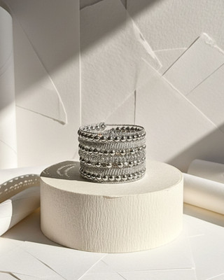 MANSIYAORANGE Brass Beads Gold-plated, Rhodium Bracelet