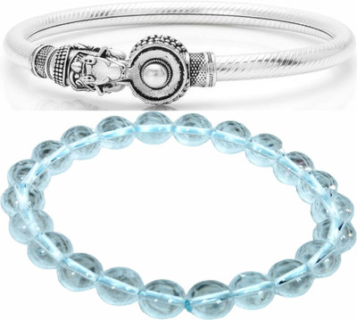 IKONKARR Silver, Crystal, Sterling Silver Bracelet(Pack of 2)