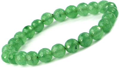 CRYSTU Stone, Green Jade Beads, Agate, Crystal Bracelet