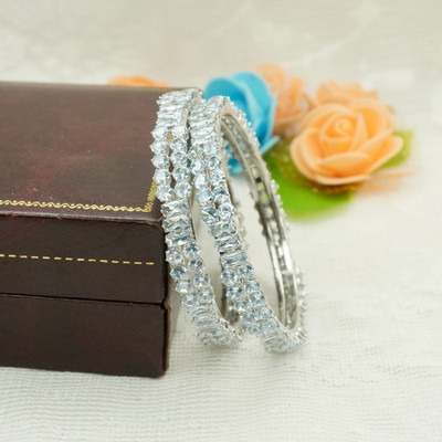 Panini Jewels Crystal Gold-plated Bangle Set(Pack of 2)