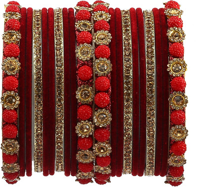 ZINEKA Metal Zircon Gold-plated Bangle Set(Pack of 20)