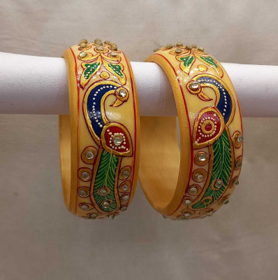 Rajwadi Plastic Pearl Bangle Set(Pack of 2)