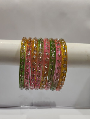 Shanvi Glass Beads Kada(Pack of 8)