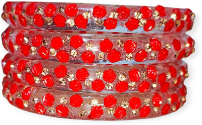 iq traders Glass Bangle Set(Pack of 6)