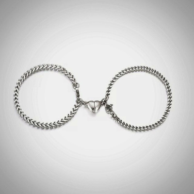 P.R.Prints Alloy Sterling Silver Bracelet Set(Pack of 2)