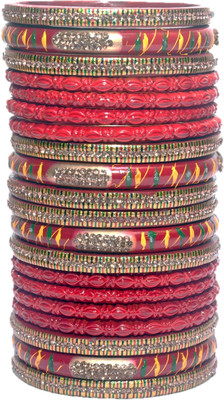 Anshi Creations Lac Bangle Set(Pack of 20)