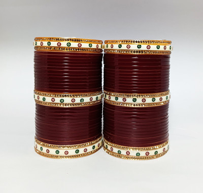 ADVANCE KANGAN Plastic Cubic Zirconia Bangle Set(Pack of 66)