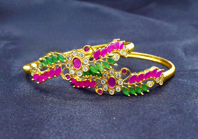 gvg Alloy Alexandrite Gold-plated Bangle Set(Pack of 2)