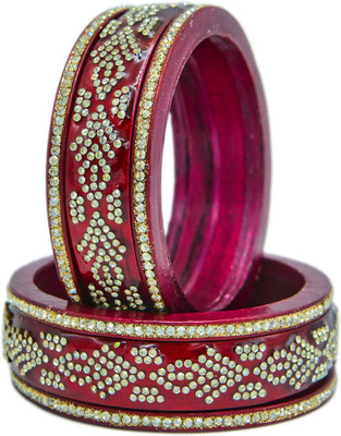 Parag Enterprises Lac Zircon Bangle Set(Pack of 6)
