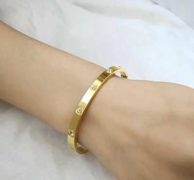 cieloria Stainless Steel Crystal Gold-plated Bracelet