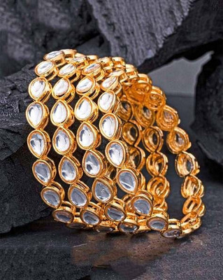 DENICRAAS Alloy Gold-plated Bangle Set(Pack of 4)