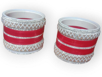 Shriram Plastic Beads Silver Bangle Set(Pack of 30)