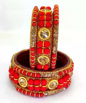 RADHA MOHAN EMPIRE Glass Bangle Set(Pack of 6)