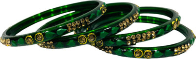Rudra Glass Diamond Kada(Pack of 4)