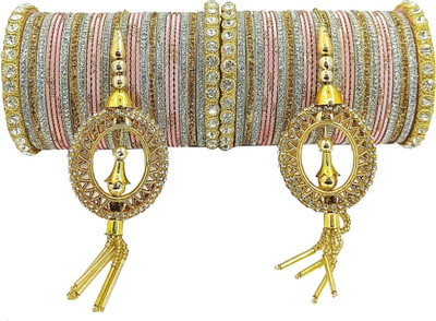 RENOY Metal Bangle Set(Pack of 10)