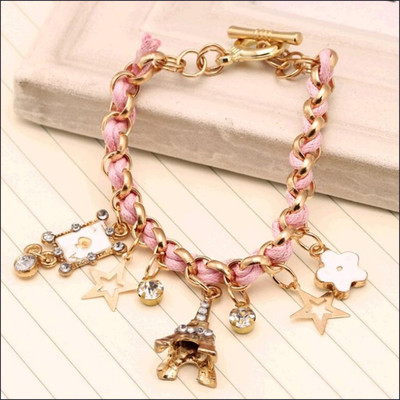 TVI Alloy Cubic Zirconia Gold-plated Bracelet
