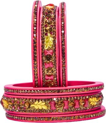 Naziya Lahti Bhandar Lac Bangle Set(Pack of 6)