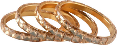 Oak Alloy Gold-plated Bangle Set(Pack of 4)