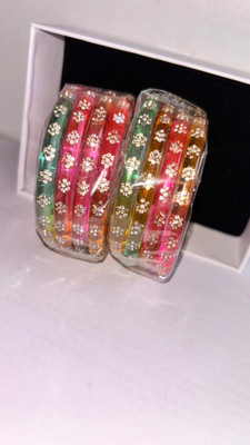Shanvi Glass Cubic Zirconia Bangle Set