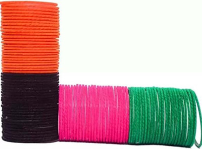 RADHA MOHAN EMPIRE Fabric, Glass Bangle Set(Pack of 96)
