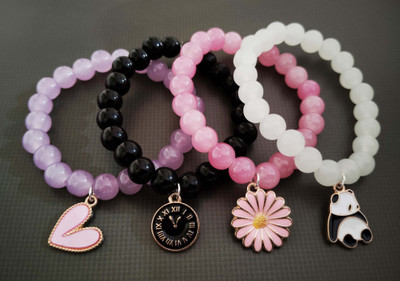 SBSONSCREATION Alloy Beads Bracelet Set(Pack of 4)