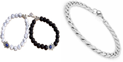 Malas Collection Brass, Crystal, Alloy Bracelet Set(Pack of 2)