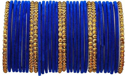 RADHA MOHAN EMPIRE Fabric, Glass Bangle Set(Pack of 32)