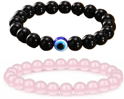 IKONKARR Stone, Crystal, Evil Eye Bracelet(Pack of 2)