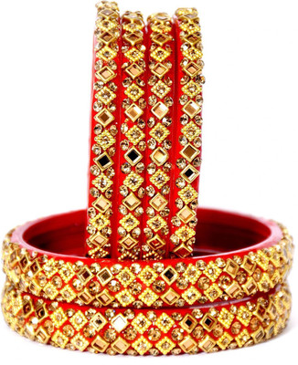 ishika Glass Bangle Set(Pack of 6)