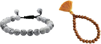 Malas Collection Stone, Wood Bracelet Set(Pack of 2)