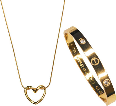 TRENDITYA Alloy Gold Jewellery Set(Pack of 2)
