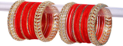 OJHA Metal, Fabric Beads, Zircon Silver Coated Chudas(Pack of 10)