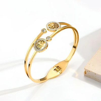 GEMGLEAM Stainless Steel Gold-plated Bracelet