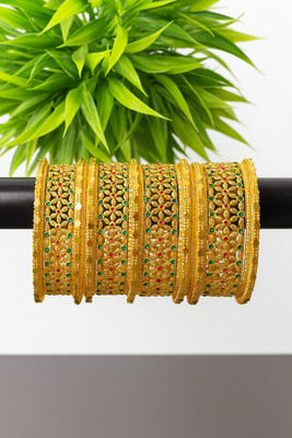 Kimmy Collection Alloy Gold-plated Bangle Set(Pack of 10)