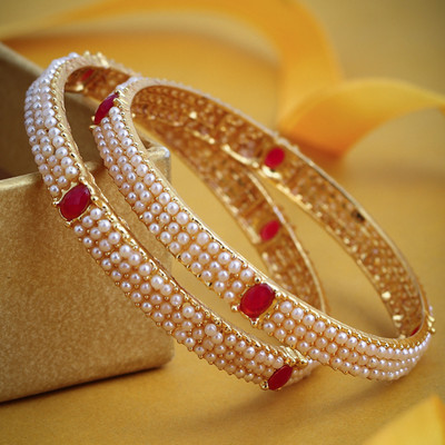 Sukkhi Alloy Gold-plated Bangle Set(Pack of 2)