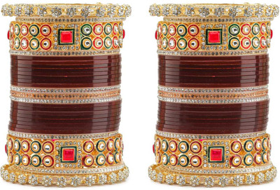 SBS Alloy Beads, Pearl, Cubic Zirconia Gold-plated Chudas(Pack of 60)