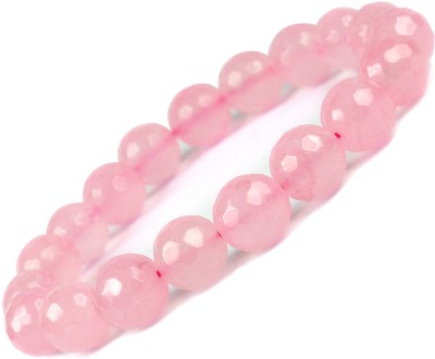 CRYSTU Stone, Rose Quartz, Crystal Beads Bracelet