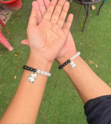 Janki. Crystal Crystal Silver Coated Bracelet Set(Pack of 2)