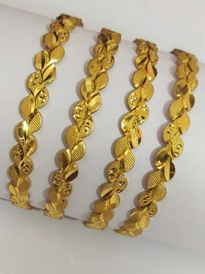 Gitashree Brass Gold-plated Bangle