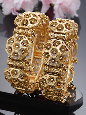 Karatcart Alloy Gold-plated Bangle Set(Pack of 2)