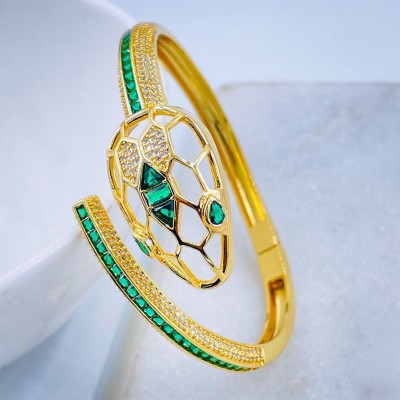 ZIVOM Copper Cubic Zirconia Gold-plated Kada