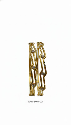 Growhaven Alloy Gold-plated Bangle Set(Pack of 2)