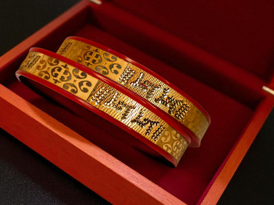 RITIRIWAAZ COLLECTION Plastic Gold-plated Shakha Pola(Pack of 2)