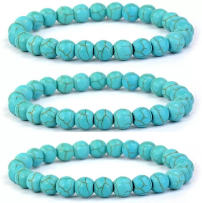 Aanya Jewels Stone Turquoise Bracelet(Pack of 3)